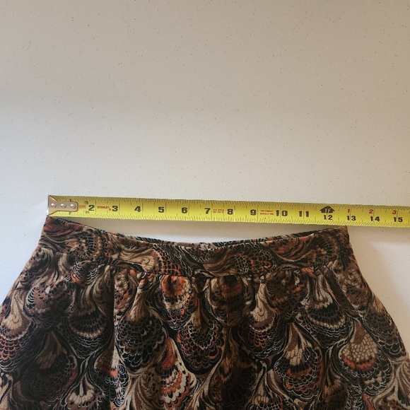 Vintage Velvet High Rise A-Line Cottagecore Skirt Midi Peasant Pockets Small - Picture 7 of 10